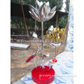 High Quality Shiny Water Lily Stainless Steel Sculpture